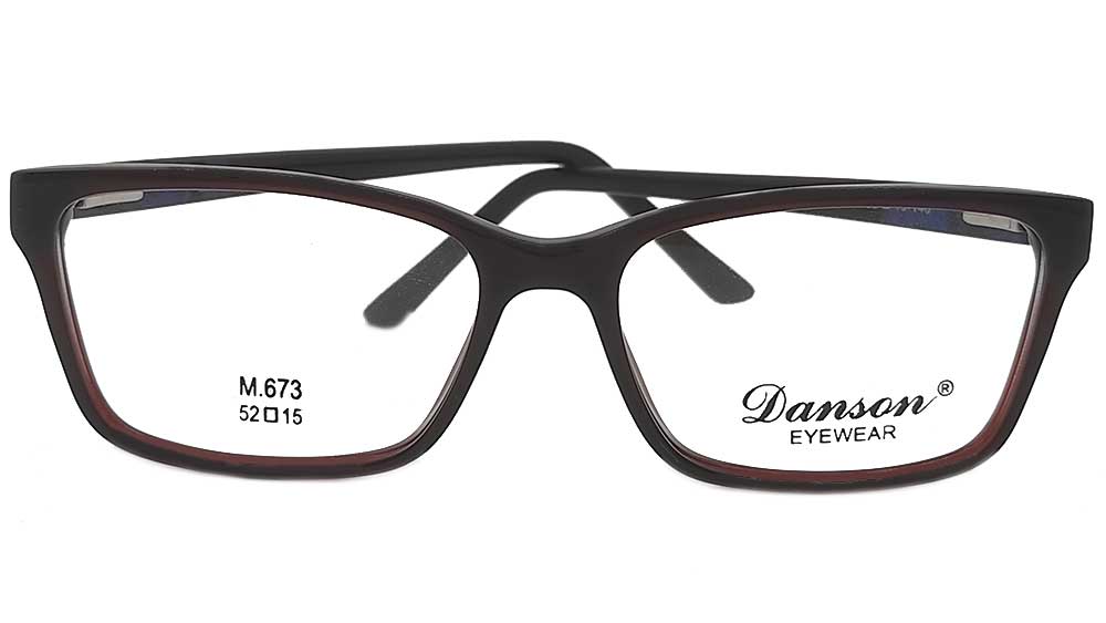 M673-DBR : Danson-Brown Eyeglasses Frame