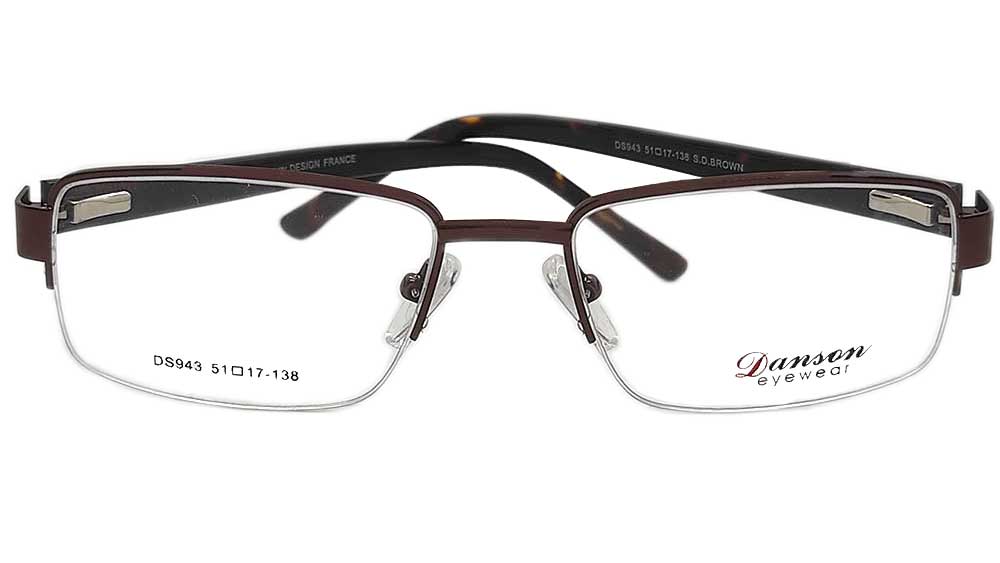 DS943-DBR : Danson-Deep Brown Eyeglasses Frame