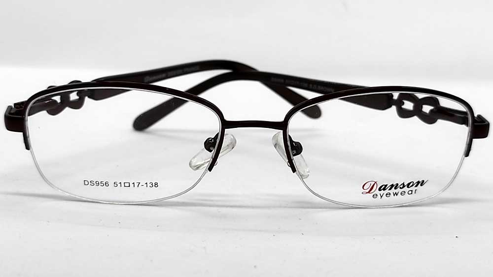 DS956-DBR : Danson-Deep Brown Eyeglasses Frame
